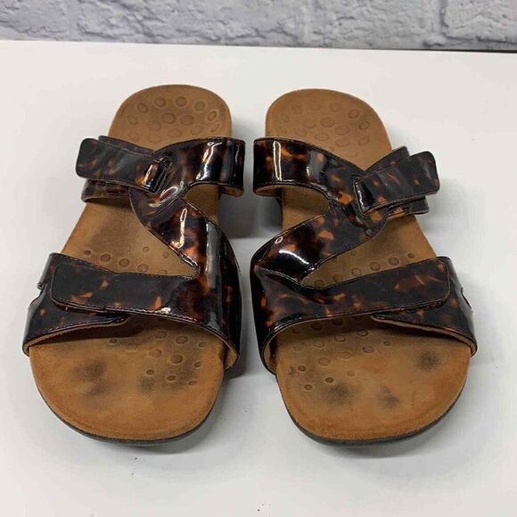 Vionic‎ Sandals Womens 9 Lauren Paros Leopard Brown Straps - Picture 2 of 6